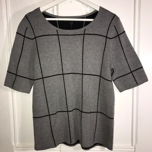 Banana Republic Merino Wool Blend Plaid Sweater